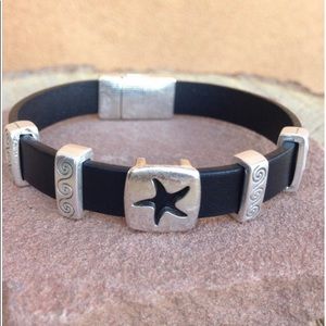 Unique, original, handmade starfish slider bead with magnetic clasp